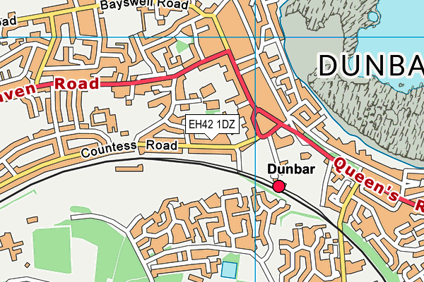 EH42 1DZ map - OS VectorMap District (Ordnance Survey)