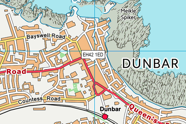 EH42 1ED map - OS VectorMap District (Ordnance Survey)