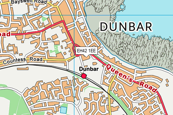 EH42 1EE map - OS VectorMap District (Ordnance Survey)