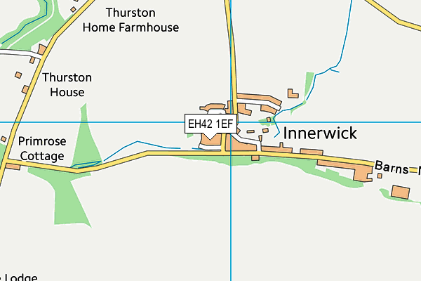 EH42 1EF map - OS VectorMap District (Ordnance Survey)