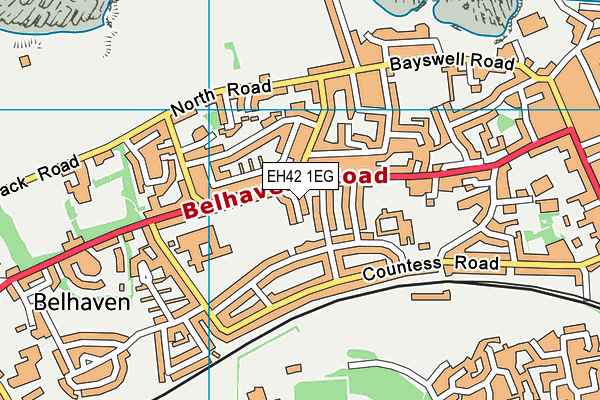 EH42 1EG map - OS VectorMap District (Ordnance Survey)