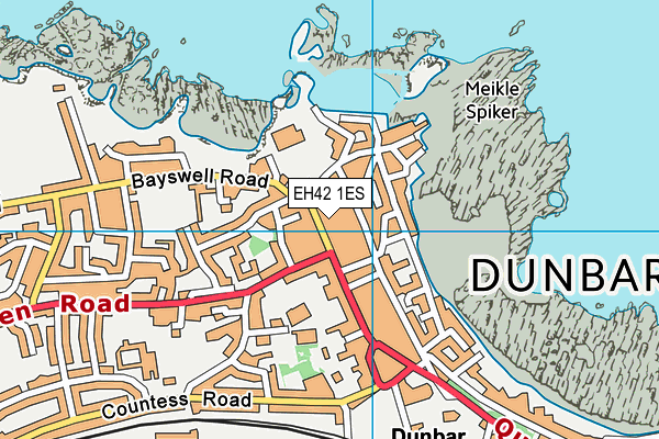 EH42 1ES map - OS VectorMap District (Ordnance Survey)