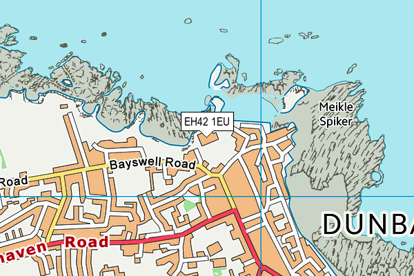 EH42 1EU map - OS VectorMap District (Ordnance Survey)