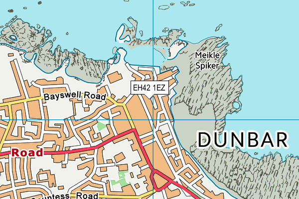 EH42 1EZ map - OS VectorMap District (Ordnance Survey)