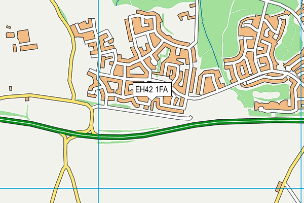 EH42 1FA map - OS VectorMap District (Ordnance Survey)