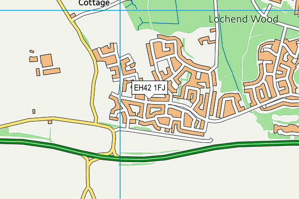 EH42 1FJ map - OS VectorMap District (Ordnance Survey)