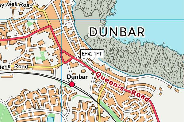 EH42 1FT map - OS VectorMap District (Ordnance Survey)