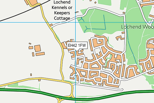 EH42 1FW map - OS VectorMap District (Ordnance Survey)