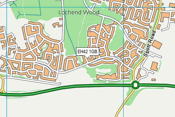 EH42 1GB map - OS VectorMap District (Ordnance Survey)