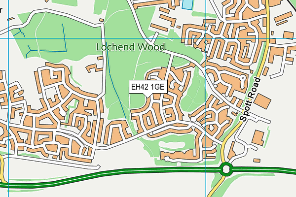 EH42 1GE map - OS VectorMap District (Ordnance Survey)
