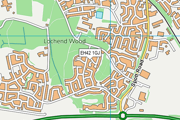 EH42 1GJ map - OS VectorMap District (Ordnance Survey)