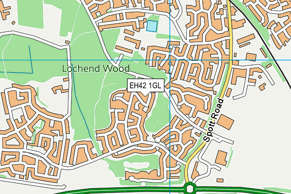 EH42 1GL map - OS VectorMap District (Ordnance Survey)