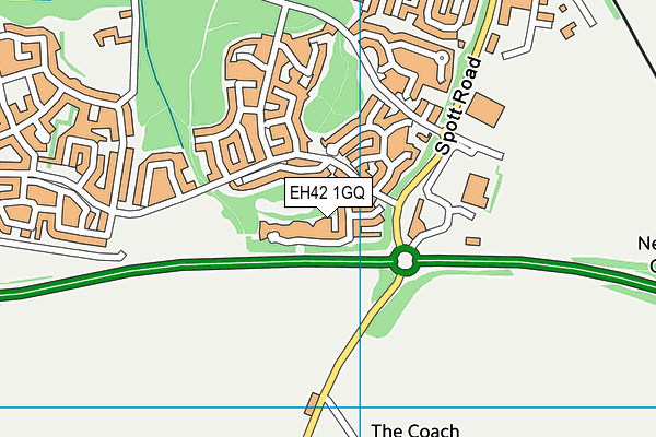 EH42 1GQ map - OS VectorMap District (Ordnance Survey)