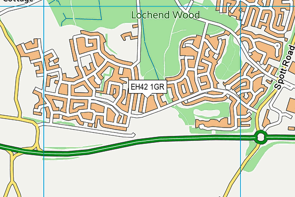 EH42 1GR map - OS VectorMap District (Ordnance Survey)