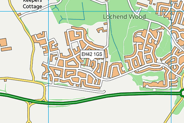 EH42 1GS map - OS VectorMap District (Ordnance Survey)