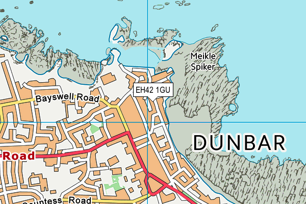 EH42 1GU map - OS VectorMap District (Ordnance Survey)