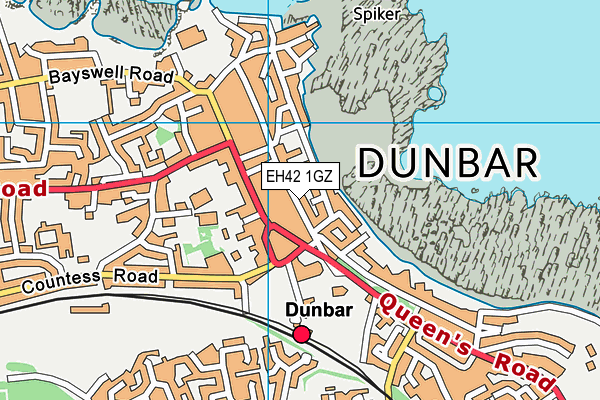 EH42 1GZ map - OS VectorMap District (Ordnance Survey)