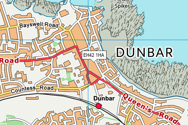 EH42 1HA map - OS VectorMap District (Ordnance Survey)