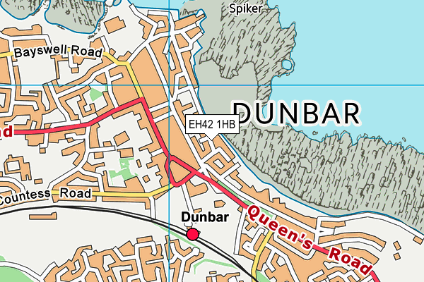 EH42 1HB map - OS VectorMap District (Ordnance Survey)