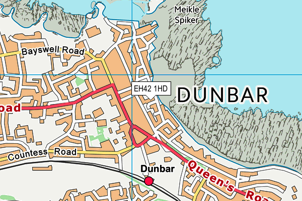 EH42 1HD map - OS VectorMap District (Ordnance Survey)