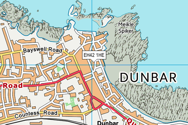 EH42 1HE map - OS VectorMap District (Ordnance Survey)