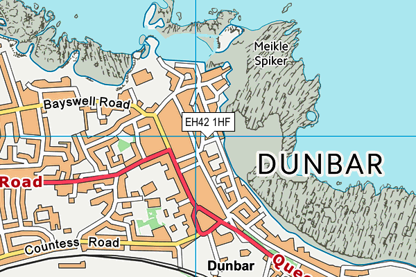 EH42 1HF map - OS VectorMap District (Ordnance Survey)