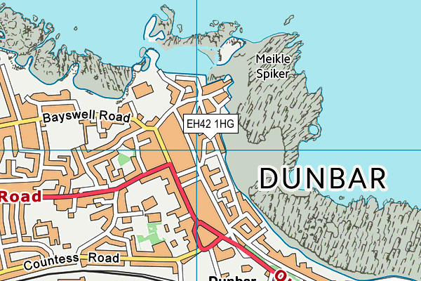 EH42 1HG map - OS VectorMap District (Ordnance Survey)