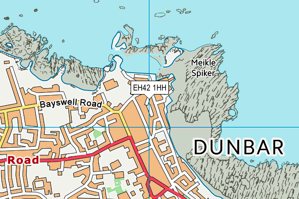 EH42 1HH map - OS VectorMap District (Ordnance Survey)