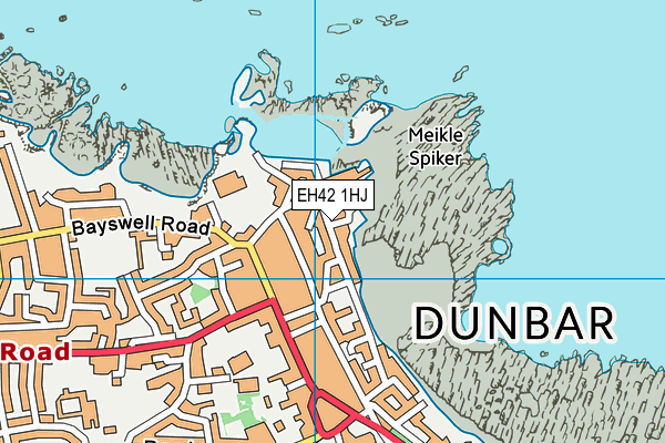 EH42 1HJ map - OS VectorMap District (Ordnance Survey)