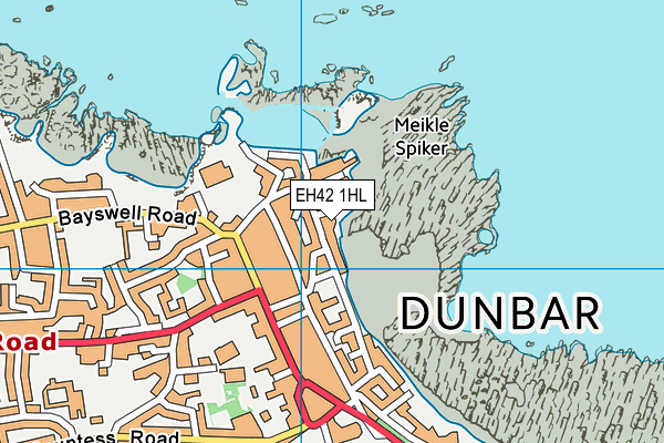 EH42 1HL map - OS VectorMap District (Ordnance Survey)