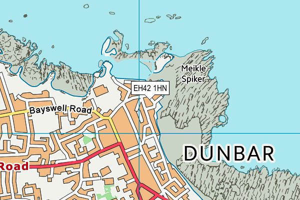 EH42 1HN map - OS VectorMap District (Ordnance Survey)