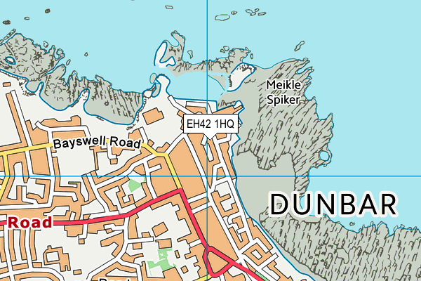 EH42 1HQ map - OS VectorMap District (Ordnance Survey)