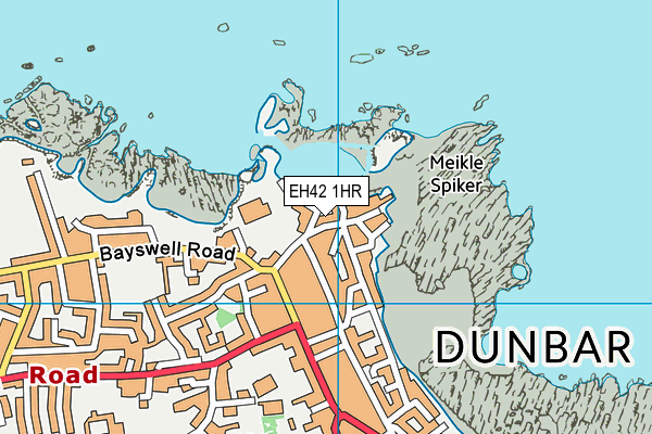 EH42 1HR map - OS VectorMap District (Ordnance Survey)