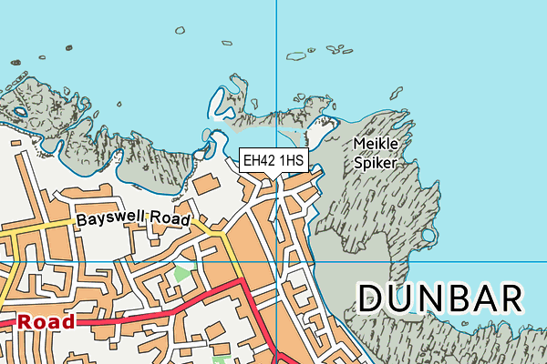 EH42 1HS map - OS VectorMap District (Ordnance Survey)