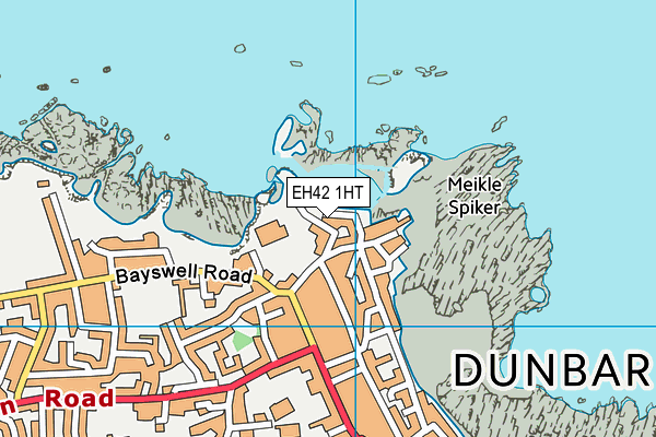 EH42 1HT map - OS VectorMap District (Ordnance Survey)