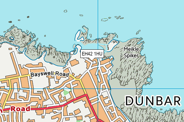 EH42 1HU map - OS VectorMap District (Ordnance Survey)