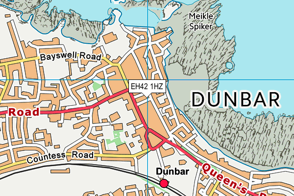 EH42 1HZ map - OS VectorMap District (Ordnance Survey)