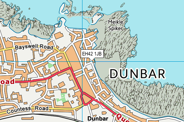 EH42 1JB map - OS VectorMap District (Ordnance Survey)