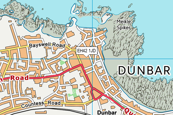 EH42 1JD map - OS VectorMap District (Ordnance Survey)