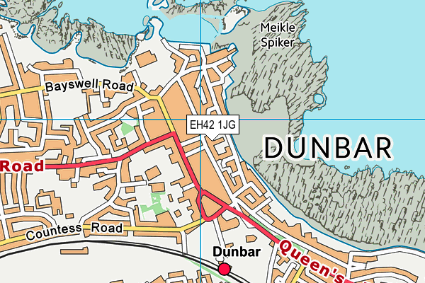 EH42 1JG map - OS VectorMap District (Ordnance Survey)