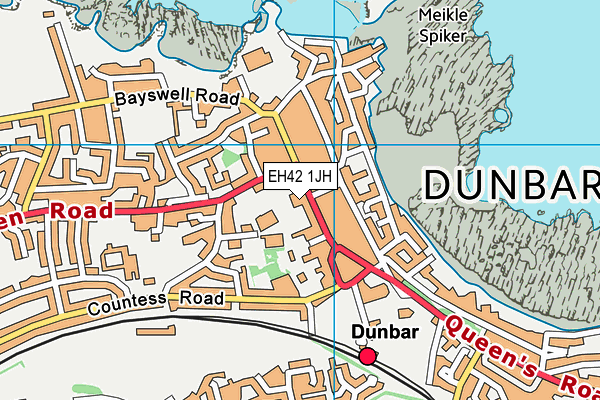 EH42 1JH map - OS VectorMap District (Ordnance Survey)