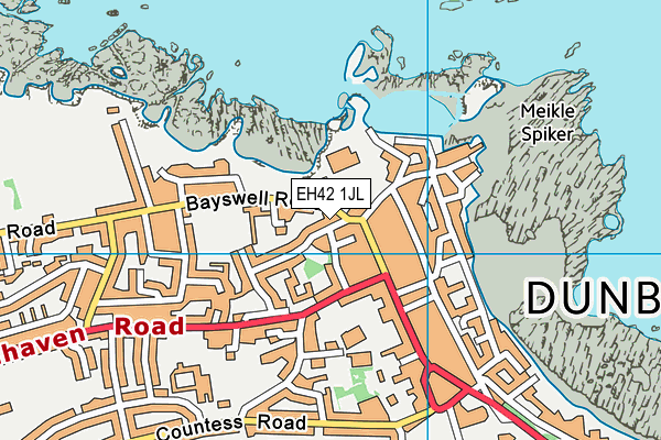 EH42 1JL map - OS VectorMap District (Ordnance Survey)