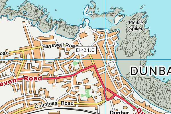 EH42 1JQ map - OS VectorMap District (Ordnance Survey)
