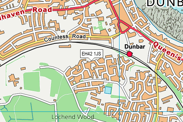 EH42 1JS map - OS VectorMap District (Ordnance Survey)