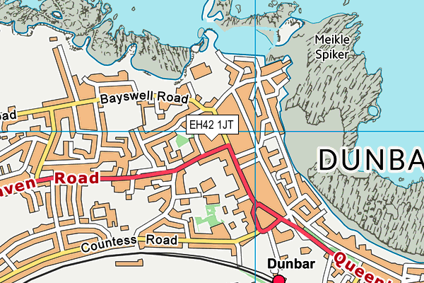 EH42 1JT map - OS VectorMap District (Ordnance Survey)