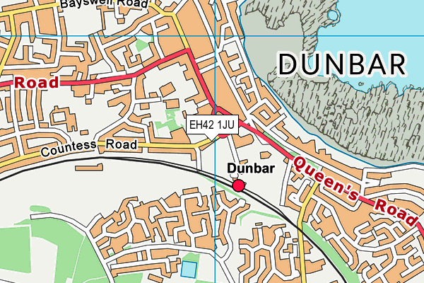 EH42 1JU map - OS VectorMap District (Ordnance Survey)