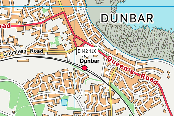 EH42 1JX map - OS VectorMap District (Ordnance Survey)