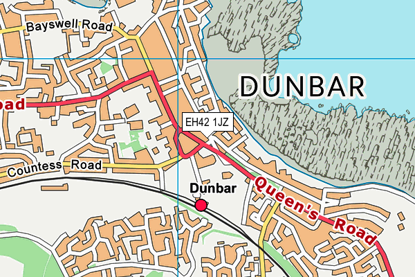 EH42 1JZ map - OS VectorMap District (Ordnance Survey)