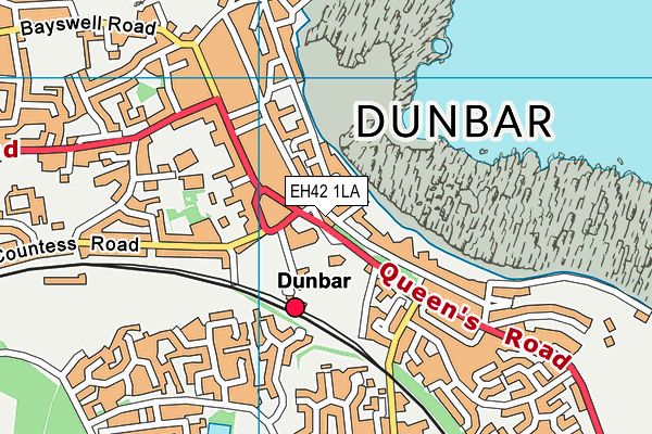 EH42 1LA map - OS VectorMap District (Ordnance Survey)