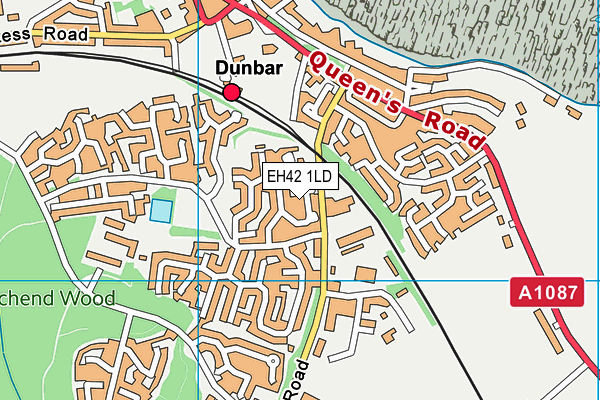 EH42 1LD map - OS VectorMap District (Ordnance Survey)